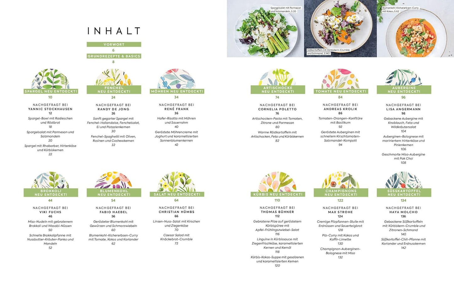 Vegetarisch – Gemüse neu entdeckt!: Die Küchengeheimnisse von Haya Molcho, Cornelia Poletto, Tim Raue, Paul Ivic, Vicky Fuchs, Christian Hümbs u.v.m.