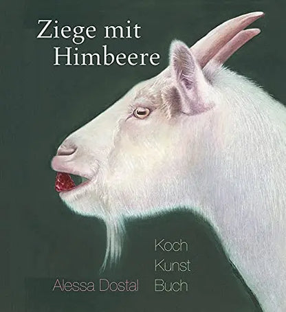 Ziege mit Himbeere