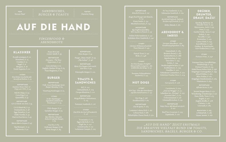 "Auf die Hand - Sandwiches, Burger & Toasts, Fingerfood & Abendbrote" von Stevan Paul – Genussvolles Streetfood für zuhause und unterwegs – Zum Reinbeißen gut!