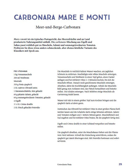 Pasta Mia! Original italienische Nudelgerichte