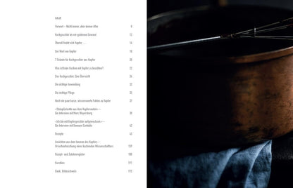 Kochen in Kupfer, Material - Rezepte - Genuss