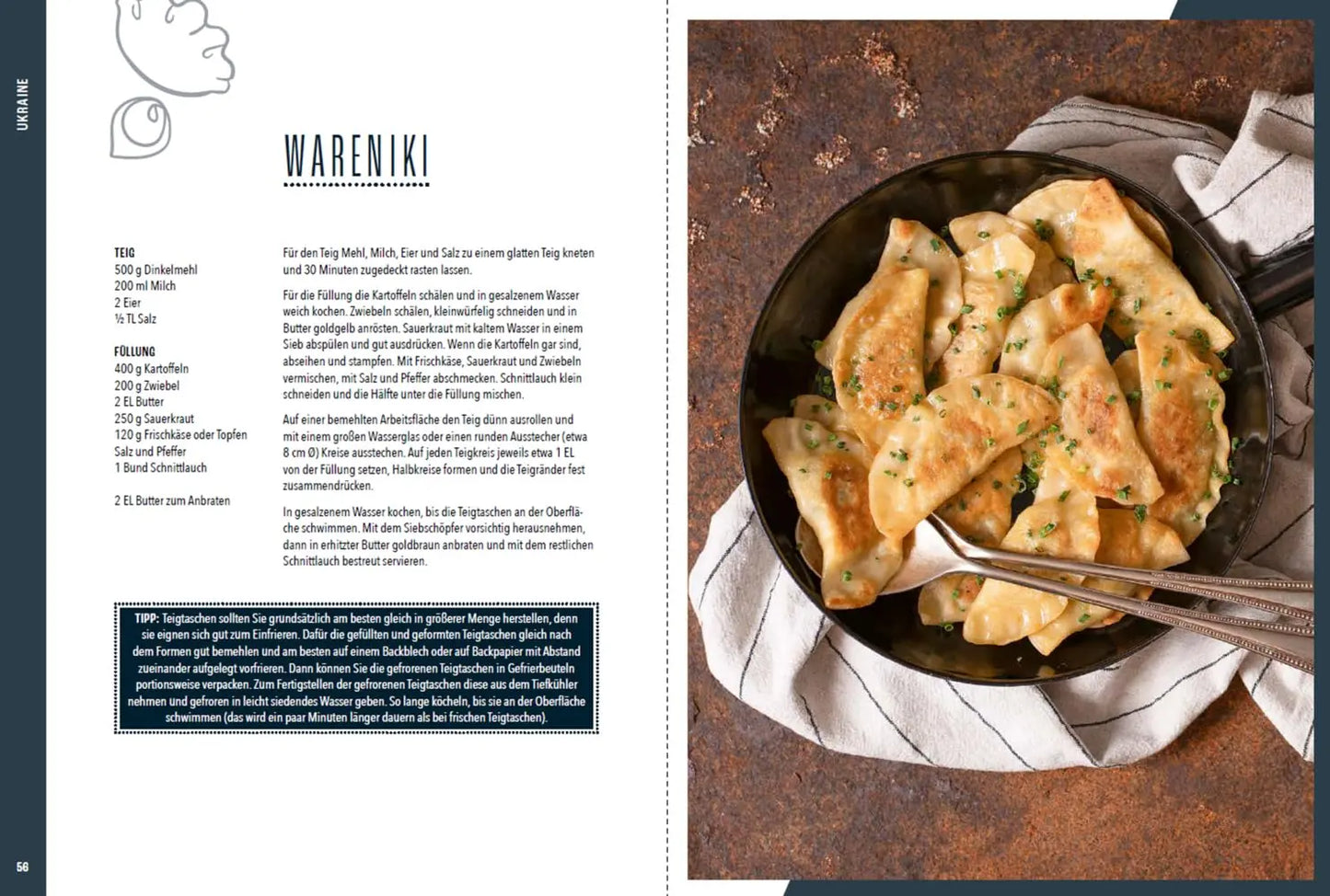 Teigtaschen: Selbst gemacht; Mit und ohne Fleisch Stocker stv