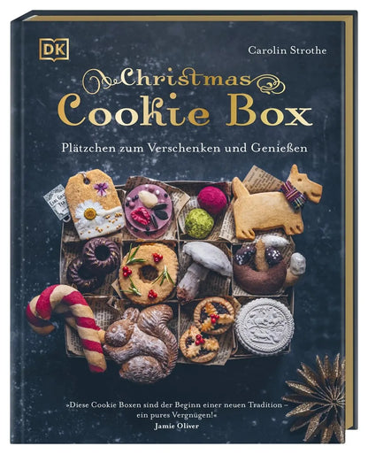 Christmas Cookie Box: Plätzchen zum Verschenken und Genießen. Edles Weihnachtsbackbuch mit Lesebändchen und Goldschnitt. Mit 50 leckeren Plätzchen-Rezepten