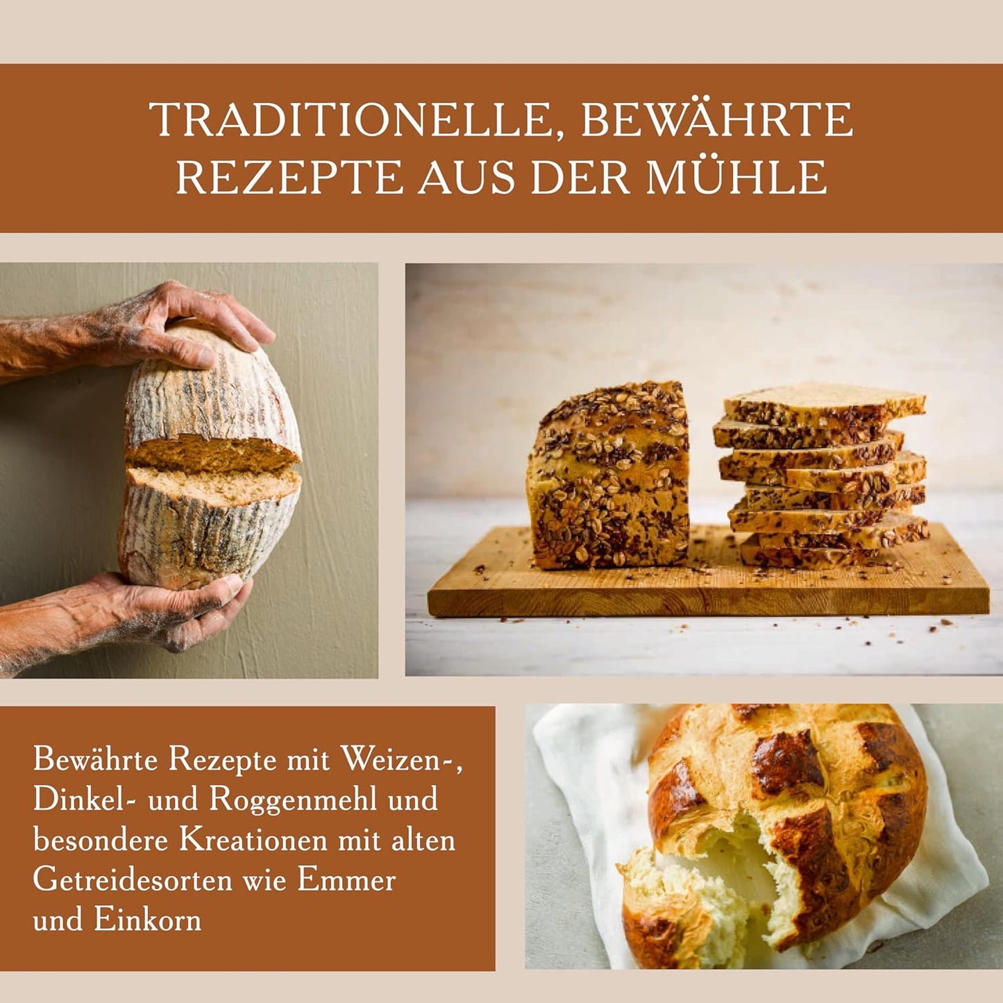 Das Mühlen-Backbuch: Mit Weizen, Dinkel und Urgetreidearten Brote, Brötchen und mehr backen