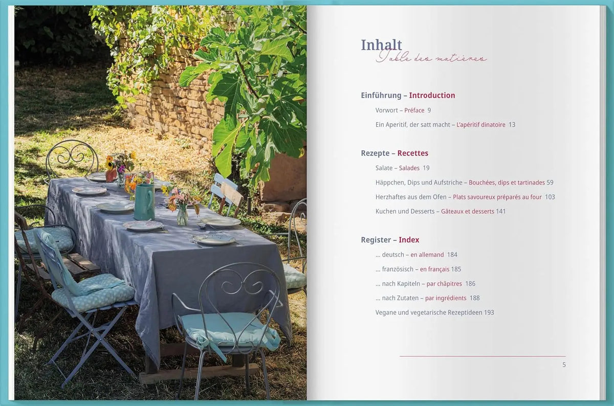 So schmeckt Frankreich: Ein Fest der kleinen Genüsse. Gemeinsam französisch genießen – von Salade Niçoise über Quiche Lorraine bis Zitronentarte & Clafoutis. Ideal für Buffets & Gartenpartys