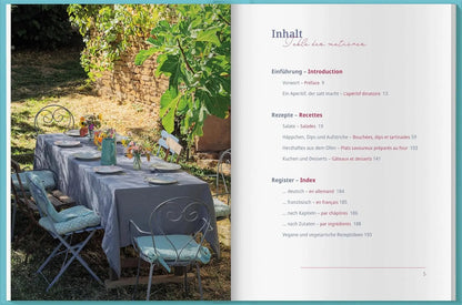 So schmeckt Frankreich: Ein Fest der kleinen Genüsse. Gemeinsam französisch genießen – von Salade Niçoise über Quiche Lorraine bis Zitronentarte & Clafoutis. Ideal für Buffets & Gartenpartys