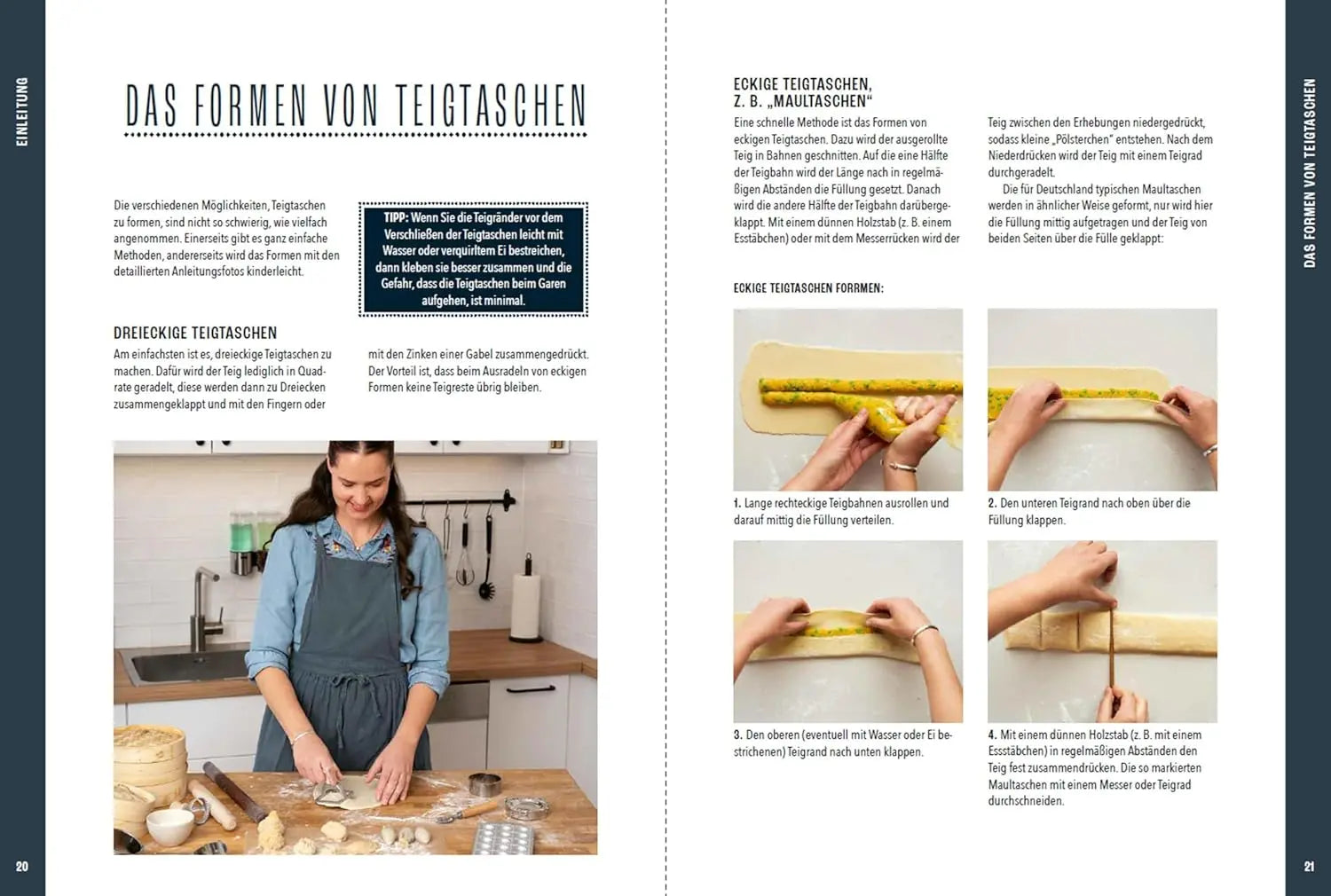 Teigtaschen: Selbst gemacht; Mit und ohne Fleisch Stocker stv