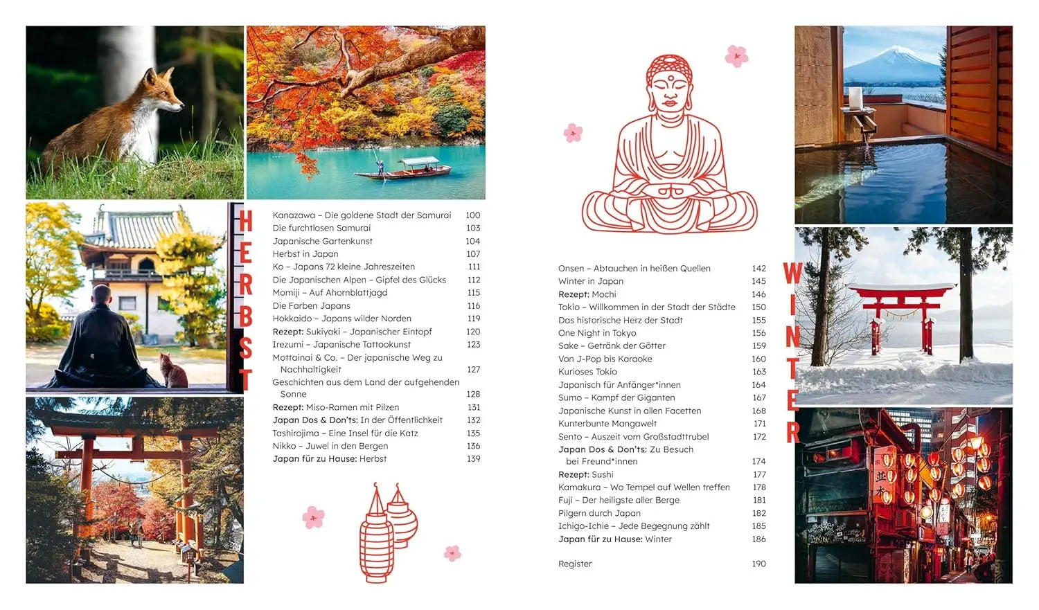 JAPAN – Kultur, Landschaft, Menschen & ein Leben mit Ikigai: Eine inspirierende Reise zum Träumen: Hochwertiges Geschenkbuch mit Tipps, Rezepten und mehr | mit farbigem Buchblock & Leseband EMF Verlag