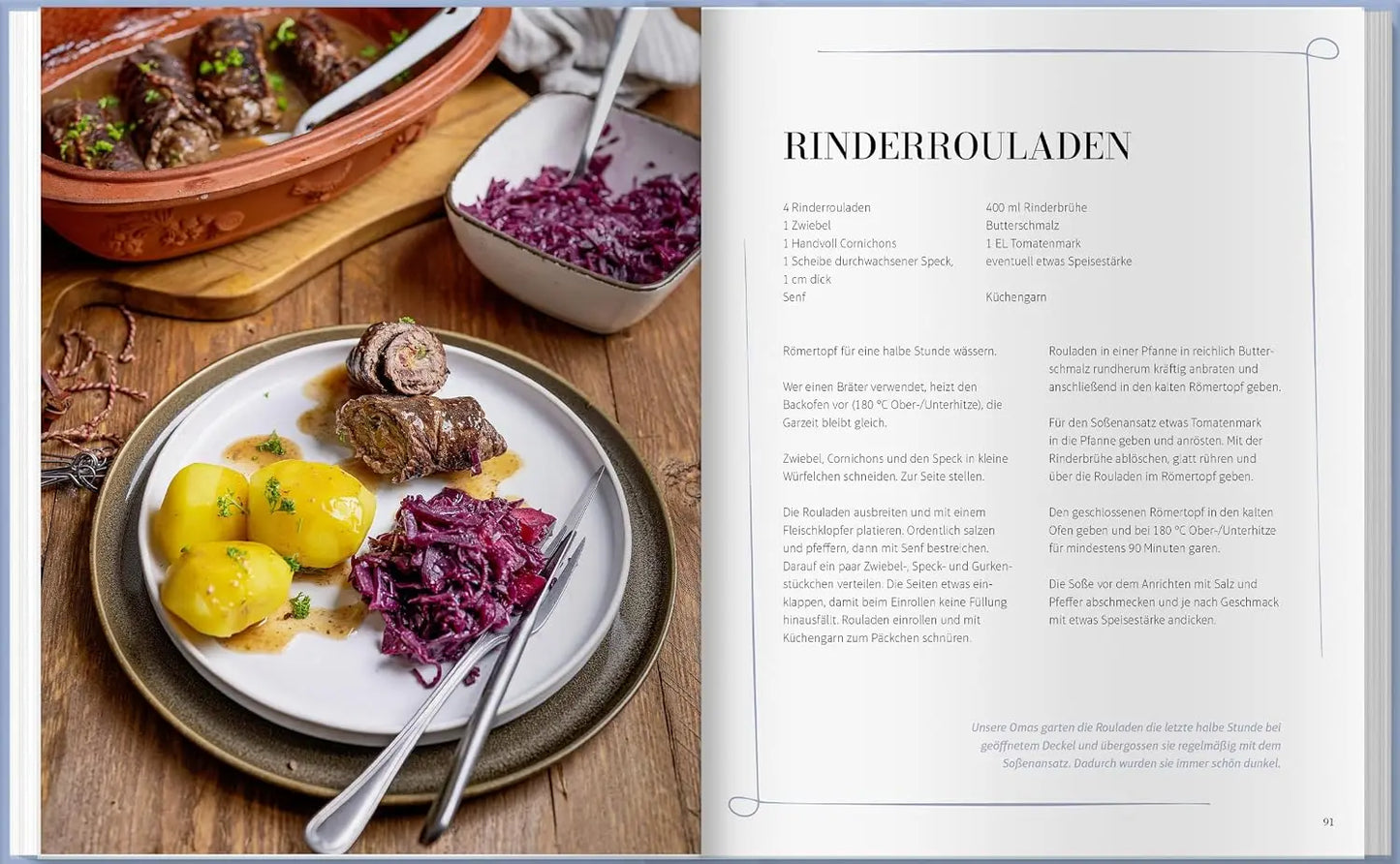 Oma kocht: Deutsche Heimatküche, die Erinnerungen weckt.