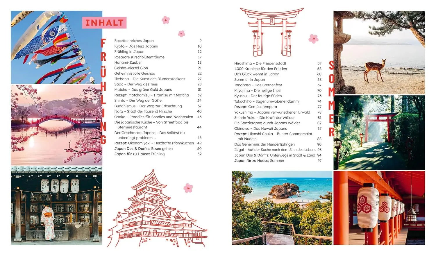 JAPAN – Kultur, Landschaft, Menschen & ein Leben mit Ikigai: Eine inspirierende Reise zum Träumen: Hochwertiges Geschenkbuch mit Tipps, Rezepten und mehr | mit farbigem Buchblock & Leseband EMF Verlag