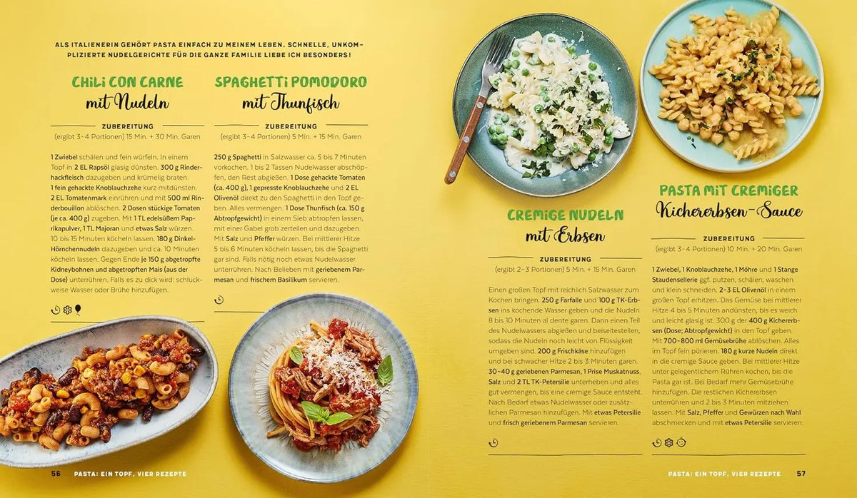 Meine Familienküche: Alltagsrezepte für Groß und Klein: Mehr als 70 Rezepte von Overnight Oats über One Pot Pasta bis hin zu Apfel-Beeren-Crumble